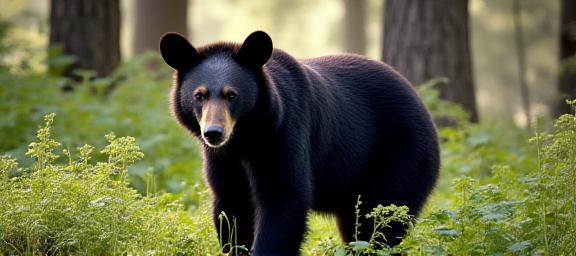 Black bear safe wildlife observation