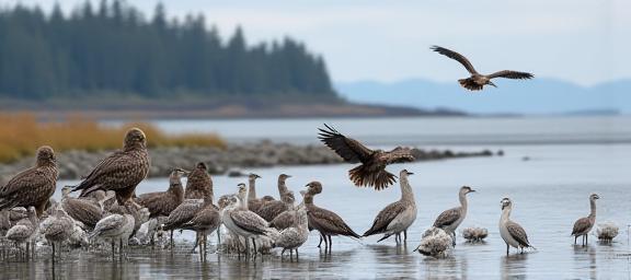 Coastal bird migration observation tour