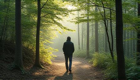Mindful hiking contemplative walking practice